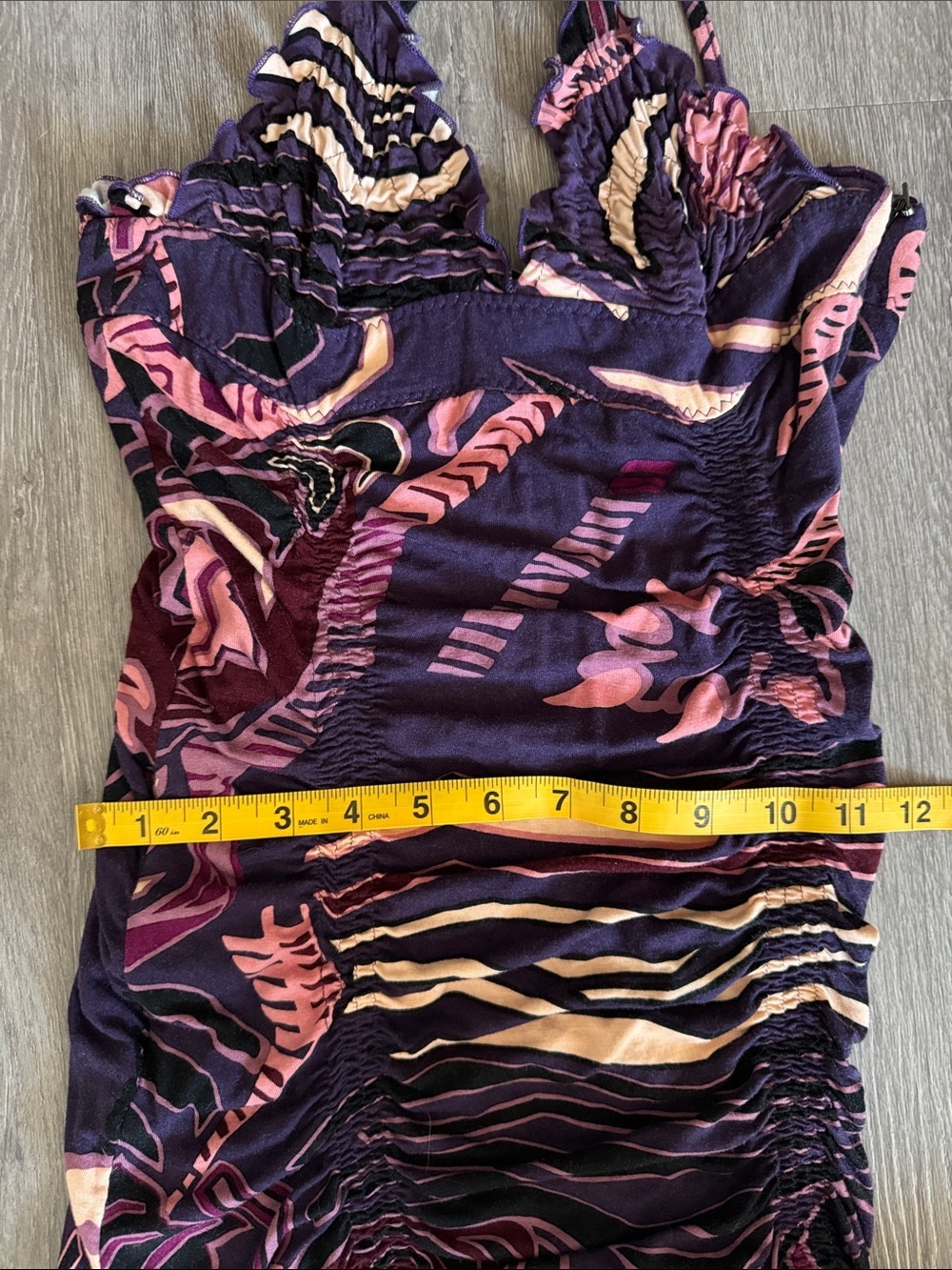 Byblos Purple Floral-Print Slip Dress with Pink and Cream Accents - Picture 11 of 13